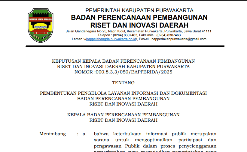 SK PPID Bapperida 2025